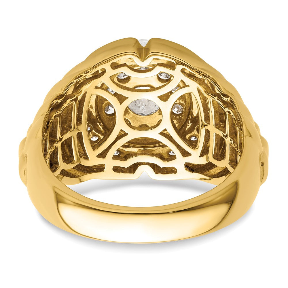 IBGoodman 10k 1 1/5 carat Lab Grown Diamond VS/SI+ G+ Complete Men's Cluster Ring