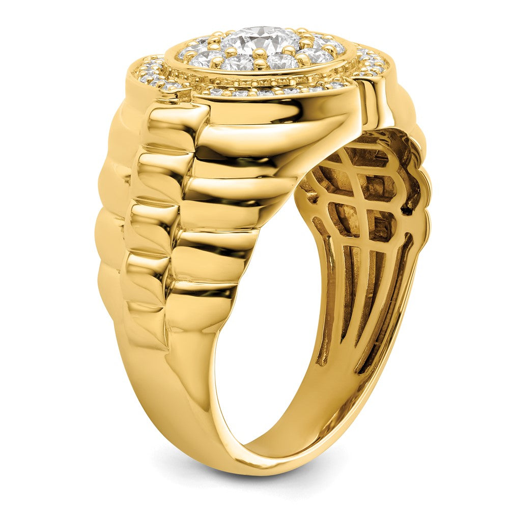 IBGoodman 10k 1 1/5 carat Lab Grown Diamond VS/SI+ G+ Complete Men's Cluster Ring