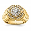 IBGoodman 10k 1 1/5 carat Lab Grown Diamond VS/SI+ G+ Complete Men's Cluster Ring