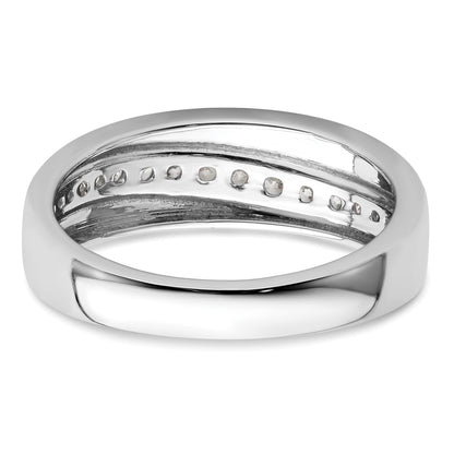 True Origin 14K White Gold Men's 3/8 carat Lab Grown Diamond VS+ F+ Complete Band