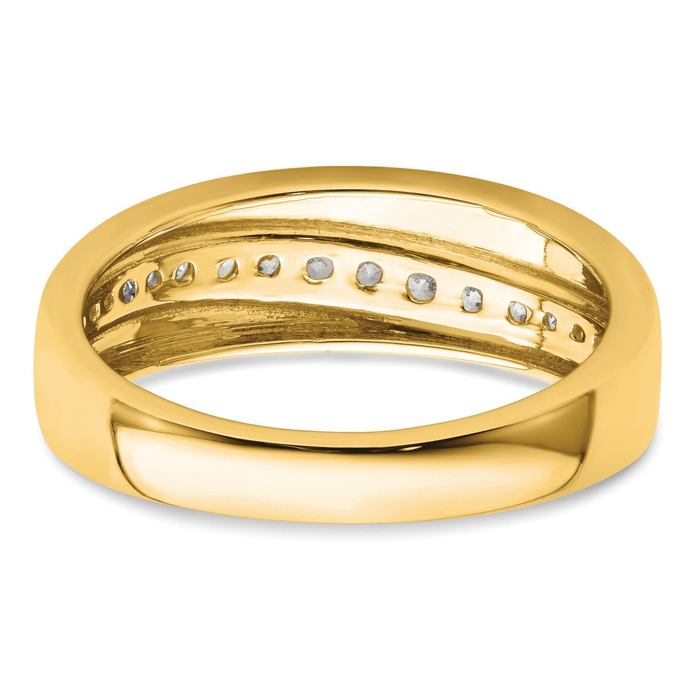 True Origin 14K Yellow Gold Men's 3/8 carat Lab Grown Diamond VS+ F+ Complete Band