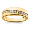 True Origin 14K Yellow Gold Men's 3/8 carat Lab Grown Diamond VS+ F+ Complete Band