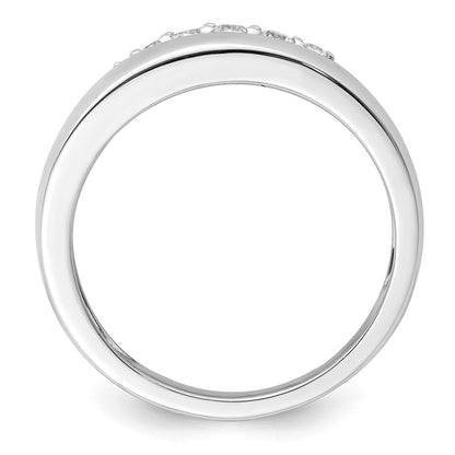 True Origin 14K White Gold Men's 1/4 carat Lab Grown Diamond VS+ F+ Complete Band