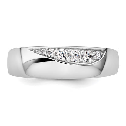 True Origin 14K White Gold Men's 1/4 carat Lab Grown Diamond VS+ F+ Complete Band