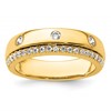 True Origin 14K Yellow Gold Men's 1/2 carat Lab Grown Diamond VS+ F+ Complete Band