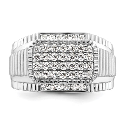 IBGoodman 14k White Gold 7/8 carat Lab Grown Diamond VS/SI+ G+ Men's Ring