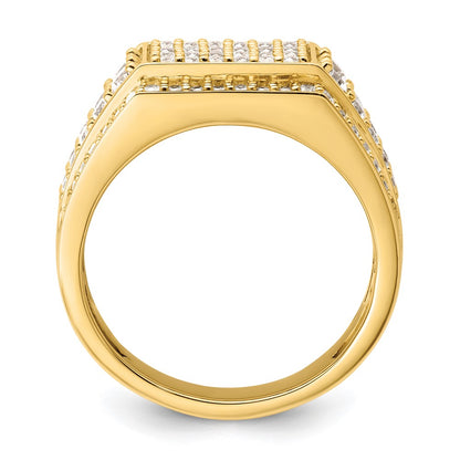 IBGoodman 14k 1 3/8 carat Lab Grown Diamond VS/SI+ G+ Men's Ring