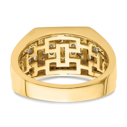IBGoodman 14k 1 3/8 carat Lab Grown Diamond VS/SI+ G+ Men's Ring