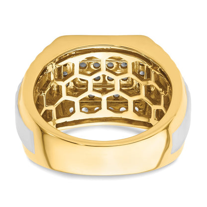 IBGoodman 14k Two-Tone 1 carat Lab Grown Diamond VS/SI+ G+ Men's Ring