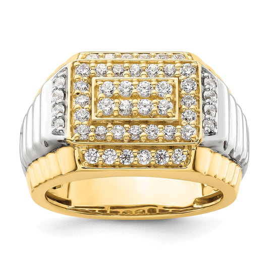 IBGoodman 14k Two-Tone 1 carat Lab Grown Diamond VS/SI+ G+ Men's Ring