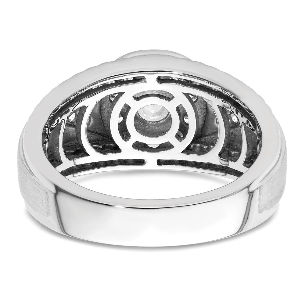 IBGoodman 14k White Gold 1 carat Lab Grown Diamond VS/SI+ G+ Complete Men's Cluster Ring