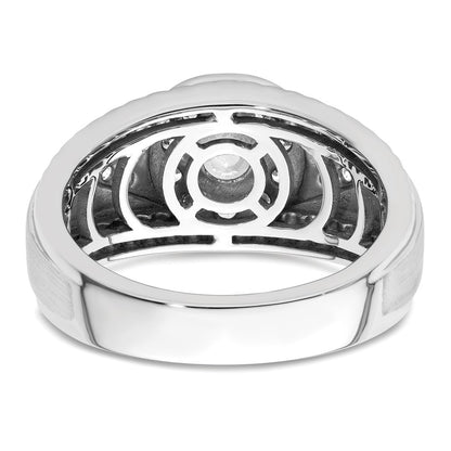 IBGoodman 14k White Gold 1 carat Lab Grown Diamond VS/SI+ G+ Complete Men's Cluster Ring