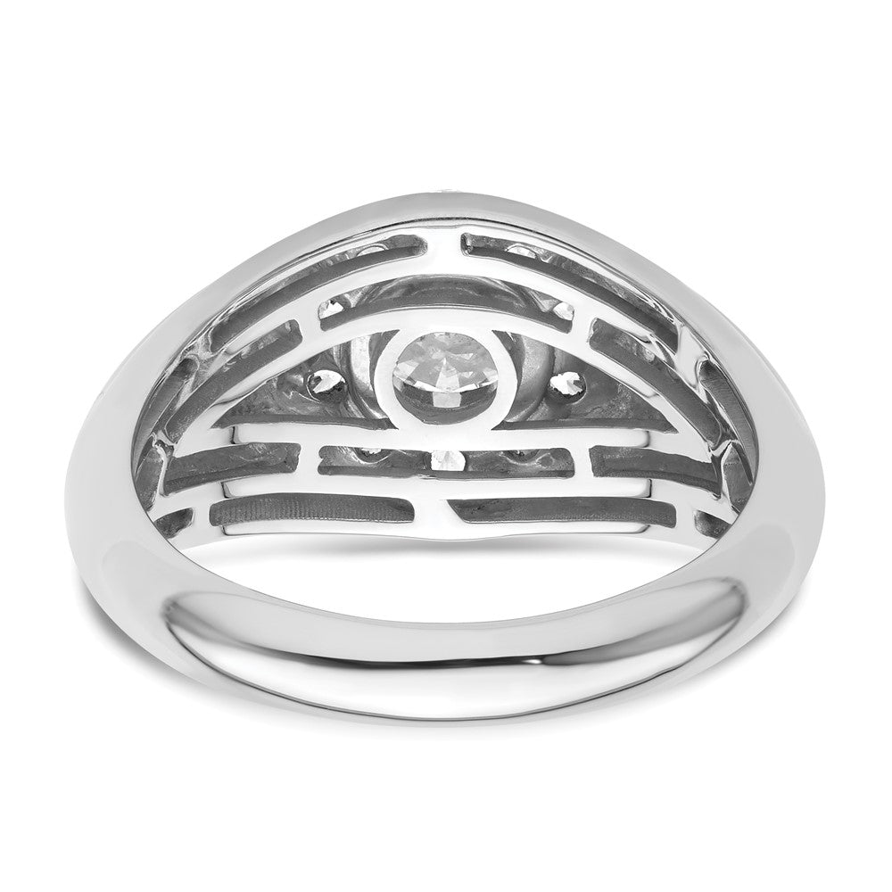 IBGoodman 14k White Gold 1 1/2 carat Lab Grown Diamond VS/SI+ G+ Complete Men's Ring