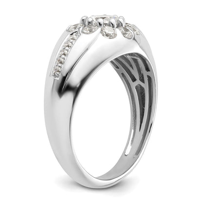 IBGoodman 14k White Gold 1 1/2 carat Lab Grown Diamond VS/SI+ G+ Complete Men's Ring