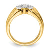 IBGoodman 14k Two-Tone 1 carat Lab Grown Diamond VS/SI+ G+ Complete Men's Ring
