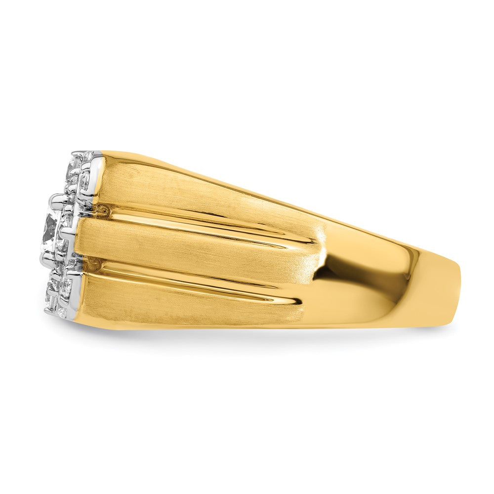 IBGoodman 14k Two-Tone 1 carat Lab Grown Diamond VS/SI+ G+ Complete Men's Ring