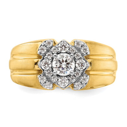 IBGoodman 14k Two-Tone 1 carat Lab Grown Diamond VS/SI+ G+ Complete Men's Ring