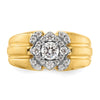 IBGoodman 14k Two-Tone 1 carat Lab Grown Diamond VS/SI+ G+ Complete Men's Ring