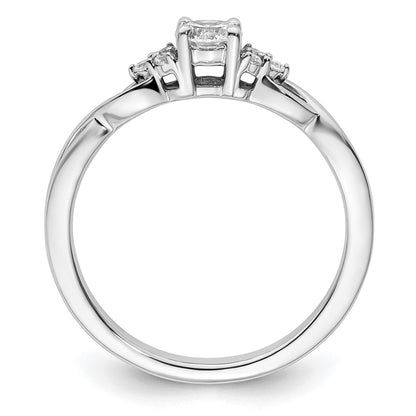 14k White Gold 1/3 carat Lab Grown Diamond VS/SI+ G+ Round Complete Halo Engagement Ring