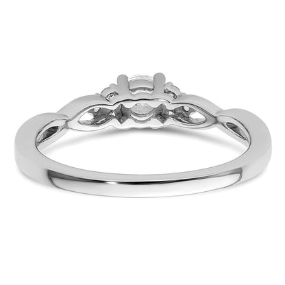 14k White Gold 1/3 carat Lab Grown Diamond VS/SI+ G+ Round Complete Halo Engagement Ring