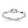 14K White Gold Diamond Complete Promise/Engagement Ring