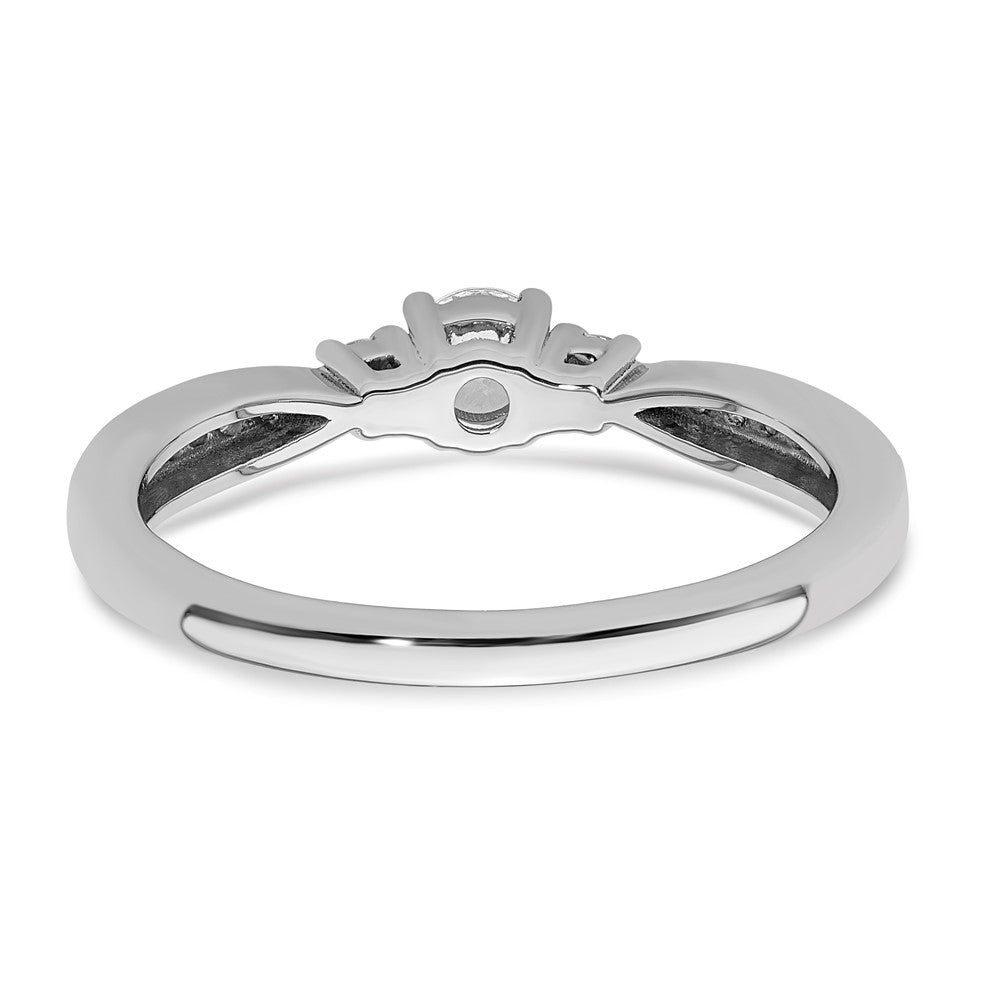 10k White Gold 1/3 carat Lab Grown Diamond VS/SI+ G+ Complete Petite Engagement Ring