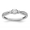 10k White Gold 1/3 carat Lab Grown Diamond VS/SI+ G+ Complete Petite Engagement Ring