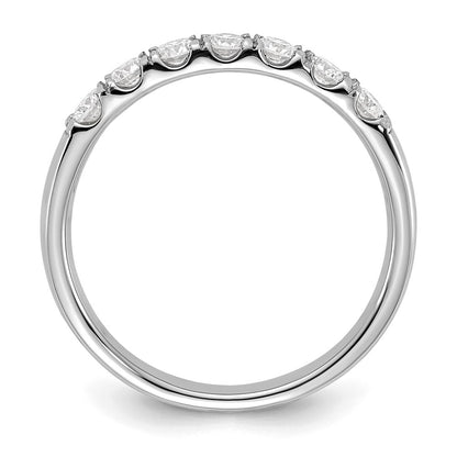 14k White Gold 1/2 carat Lab Grown Diamond VS/SI+ G+ Seven Stone Complete Band