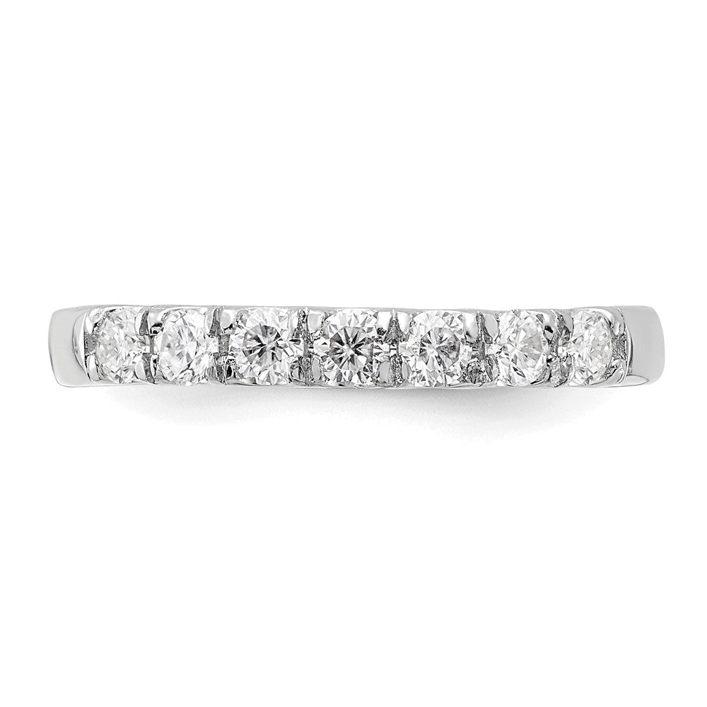 14k White Gold 1/2 carat Lab Grown Diamond VS/SI+ G+ Seven Stone Complete Band