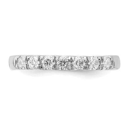 14k White Gold 1/2 carat Lab Grown Diamond VS/SI+ G+ Seven Stone Complete Band