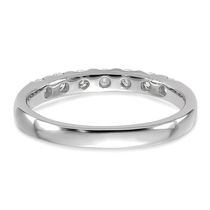 14k White Gold 1/2 carat Lab Grown Diamond VS/SI+ G+ Seven Stone Complete Band