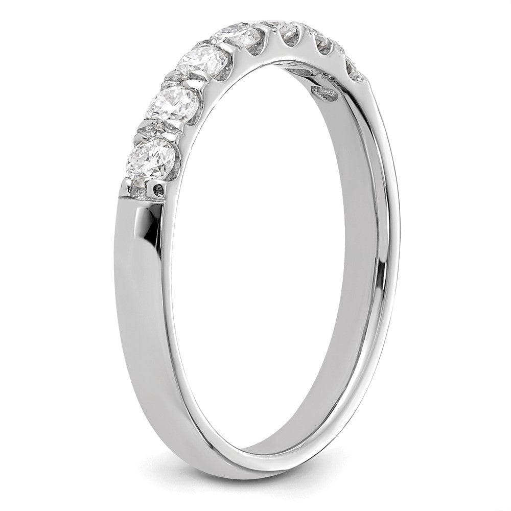 14k White Gold 1/2 carat Lab Grown Diamond VS/SI+ G+ Seven Stone Complete Band