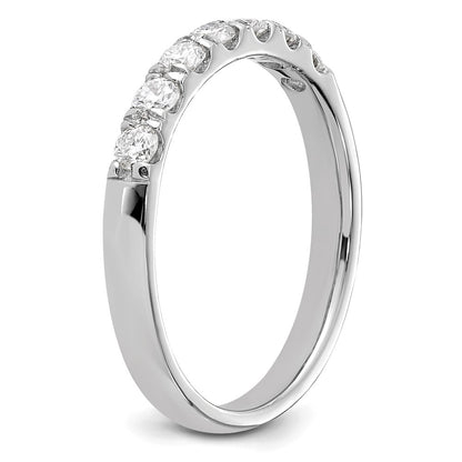 14k White Gold 1/2 carat Lab Grown Diamond VS/SI+ G+ Seven Stone Complete Band