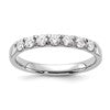 14k White Gold 1/2 carat Lab Grown Diamond VS/SI+ G+ Seven Stone Complete Band