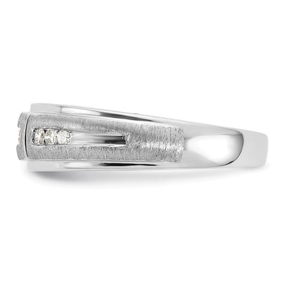IBGoodman 10k White Gold 1/5 carat Lab Grown Diamond VS/SI+ G+ Complete Men's Ring