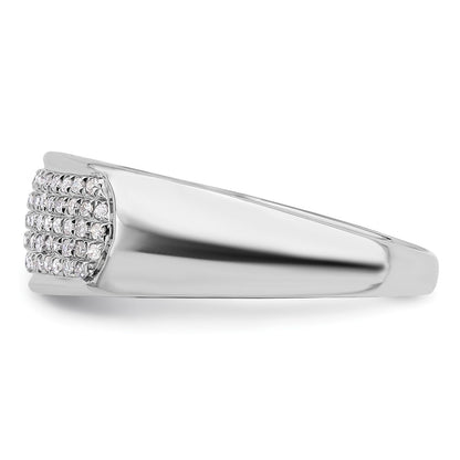 14k White Gold 1/4 carat Lab Grown Diamond VS/SI+ G+ Complete Ladies Band