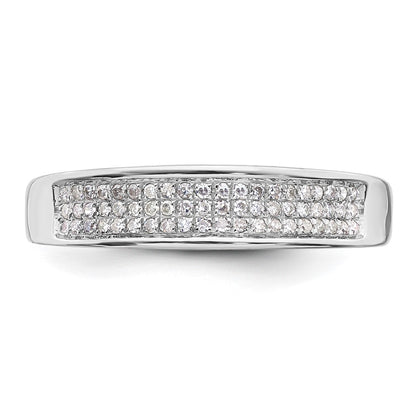 14k White Gold 1/5 carat Lab Grown Diamond VS/SI+ G+ Complete Ladies Band