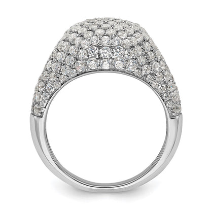 14k White Gold 2 3/8 carat Lab Grown Diamond VS/SI+ G+ Complete Cluster Fashion Ring