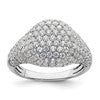 14k White Gold 2 3/8 carat Lab Grown Diamond VS/SI+ G+ Complete Cluster Fashion Ring