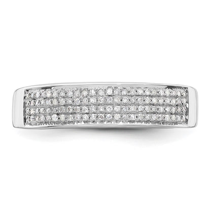 IBGoodman 14k White Gold 1/4 carat Lab Grown Diamond VS/SI+ G+ Complete Men's Band