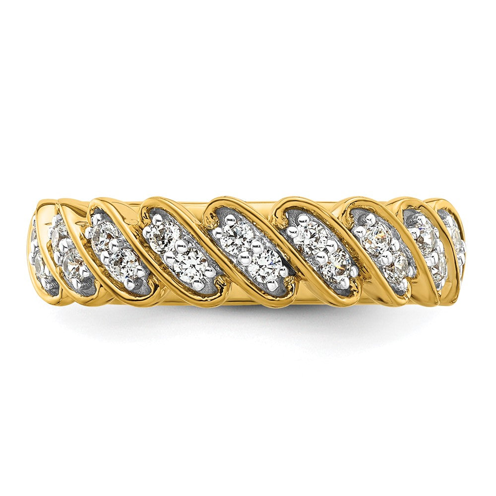 14k 1/3 carat Lab Grown Diamond VS/SI+ G+ Complete Wedding Band