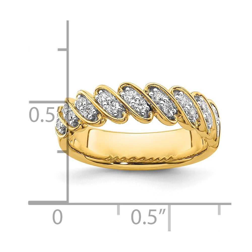14k 1/3 carat Lab Grown Diamond VS/SI+ G+ Complete Wedding Band