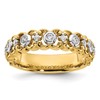 14k Two Tone 1/4 carat Lab Grown Diamond VS/SI+ G+ Complete Wedding Band