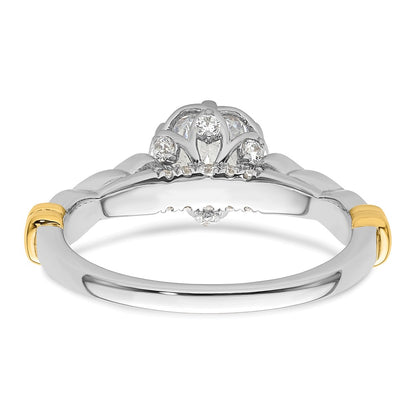 14k Two-tone Diamond Semi-Mount Engagement Ring