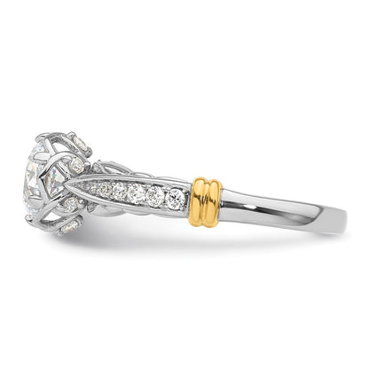 14k Two-tone Diamond Semi-Mount Engagement Ring