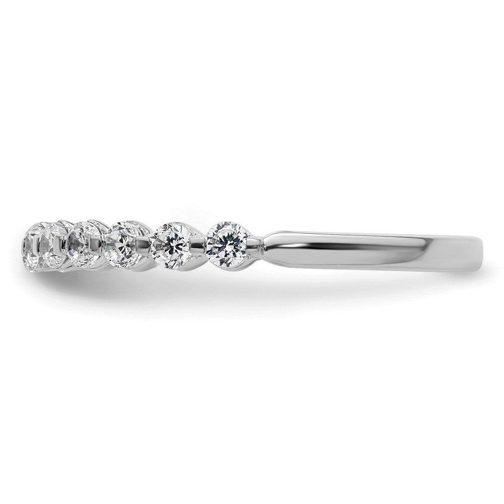 True Origin 14K White Gold 1/2 carat Lab Grown Diamond VS+ F+ Complete Wedding Band
