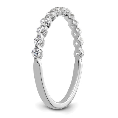 True Origin 14K White Gold 1/2 carat Lab Grown Diamond VS+ F+ Complete Wedding Band