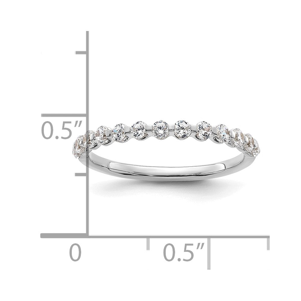 True Origin 14K White Gold 1/2 carat Lab Grown Diamond VS+ F+ Complete Wedding Band
