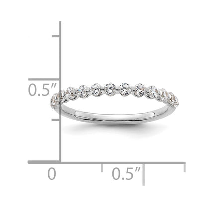 True Origin 14K White Gold 1/2 carat Lab Grown Diamond VS+ F+ Complete Wedding Band