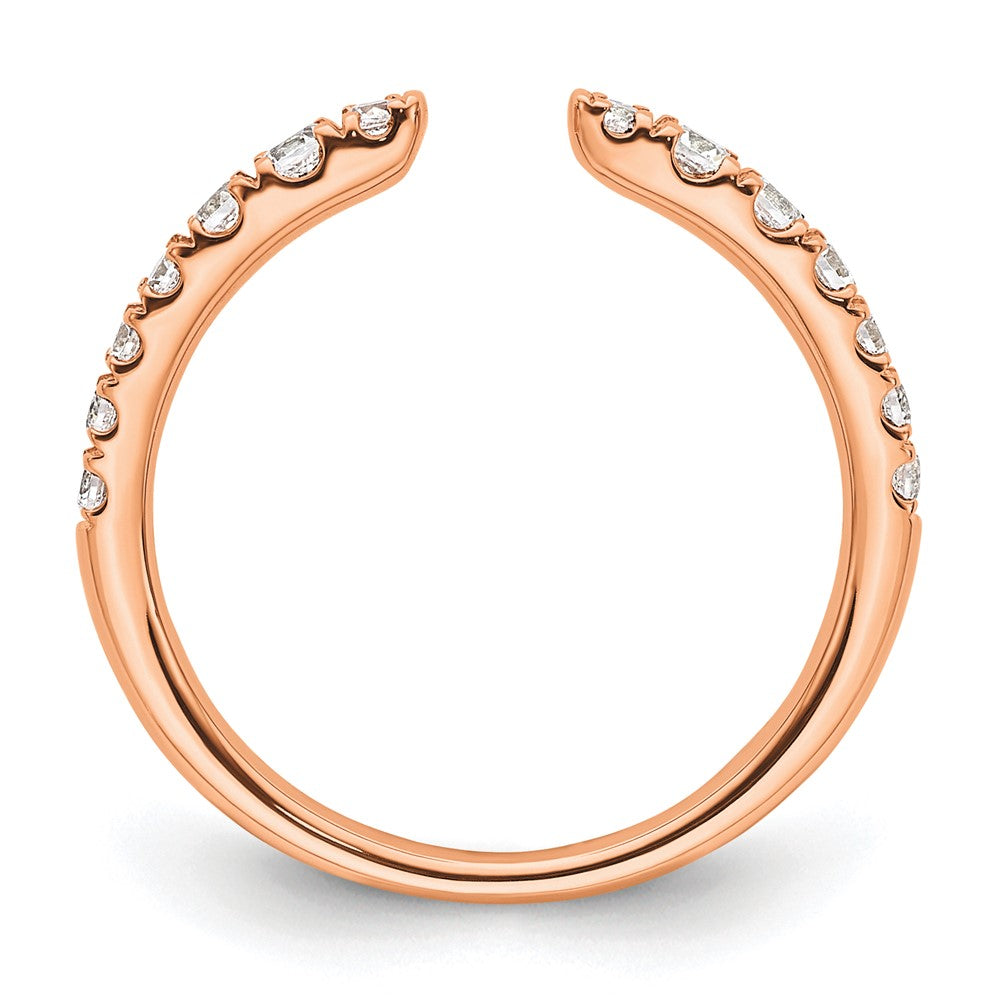 True Origin 14K Rose Gold 3/8 carat Lab Grown Diamond VS+ F+ Complete Band